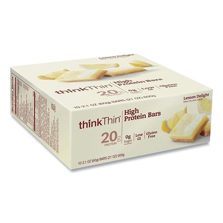 THINKTHIN High Protein Bars, Lemon Delight, 2.1 oz Bar, PK10 71203